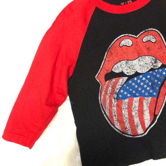 Rolling Stones Lips Raglan Concert T-Shirt - Picture 3 of 6
